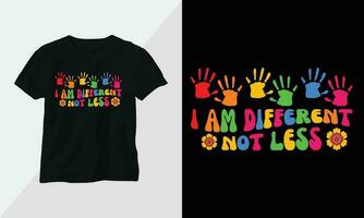 Autism t-shirt design concept. all designs are colorful and created using ribbon, puzzles, love, etc vector