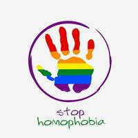 illustration vector of stop homophobia campaign perfect for print,etc