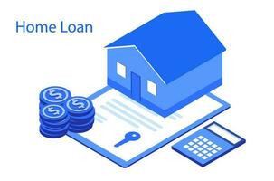 Home loan, refinance, real estate and property mortgage concept. vector