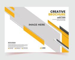 Portfolio design vector set, Abstract yellow graphic square shape, modern report business, flyers, cover book presentation, poster template, Minimal brochure layout