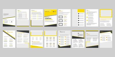 company profile set, brochure, For app, corporate, simple banner, A4, modern blog posts, presentation, presentation, flyer set, WEBINAR, website slide, Social media. vector