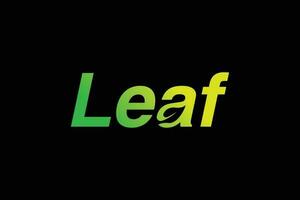Leaf logo design template vector