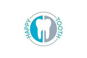 Happy Tooth logo design template vector