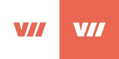 Letter V M arrow logo design template vector