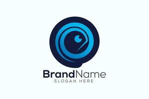 Chameleon logo design template vector