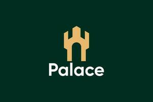 Luxury Palace gold logo design template vector