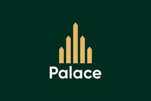 Luxury Palace gold logo design template vector