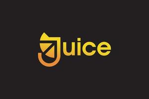 Orange Juice yellow logo design template vector