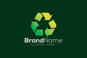 Eco recycle logo design vector template