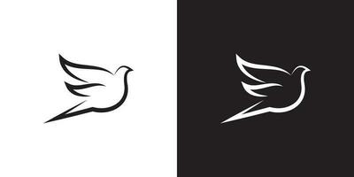 Minimal Dove logo design vector template