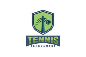 Tennis Tournament and Washington Monument logo design vector template