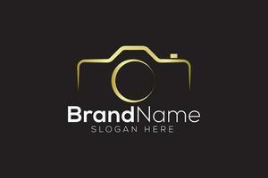 Luxurious photography logo design vector template