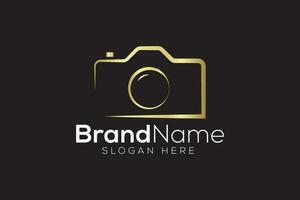 Luxurious photography logo design vector template