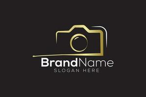 Luxurious photography logo design vector template