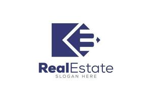 Letter k 3 Real Estate logo design vector template