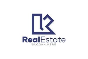 Letter k 3 Real Estate logo design vector template