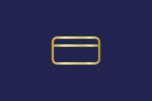 Luxurious credit card Gold Logo design vector template