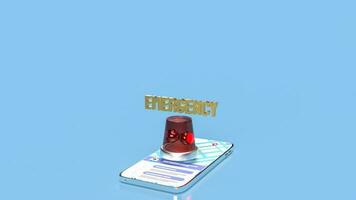 The emergency lamp for rescue concept 3d rendering photo