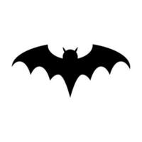 Víspera de Todos los Santos murciélago silueta plano icono vector para tu web sitio diseño, logo, aplicación, ui ilustración, eps10.