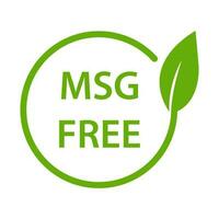 MSG FREE icon vector. Glutamate no added food package sign for your website design, logo, app, UI.illustration vector