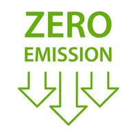 net zero carbon footprint icon emissions free  no atmosphere pollution CO2 neutral stamp for graphic design, logo, website, social media, mobile app, UI vector