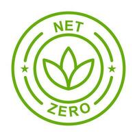net zero carbon footprint icon vector emissions free  no atmosphere pollution CO2 neutral stamp for graphic design, logo, website, social media, mobile app, UI