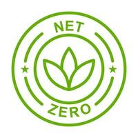 net zero carbon footprint icon vector emissions free  no atmosphere pollution CO2 neutral stamp for graphic design, logo, website, social media, mobile app, UI