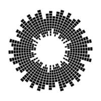 Abstract equalizer music sound wave circle vector icon symbol. logo design, round line icon, circle item, elements background, illustration