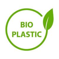 Biodegradable plastic icon vector plant eco friendly compostable material production for graphic design, logo, website, social media, mobile app, UI