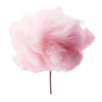 rosado algodón caramelo aislado. ilustración ai generativo png