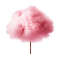 rosado algodón caramelo aislado. ilustración ai generativo png