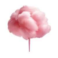 rose coton bonbons isolé. illustration ai génératif png