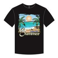 Summer T-shirt Design vector