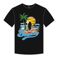 diseño de camiseta de verano vector