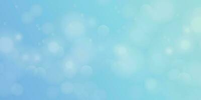 Light Blue Banner With Bokeh Effect vector