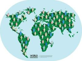 world population day design vector