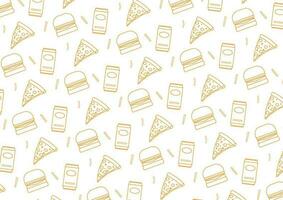 fast food seamless pattern design vector