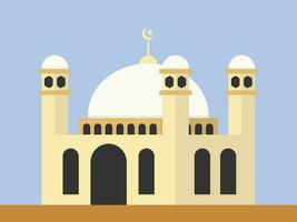 ilustración de un mezquita en plano diseño vector