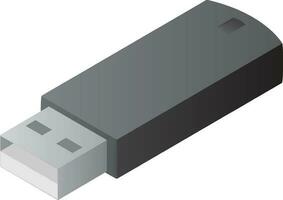 illustration of a usb drive in isometric design vector