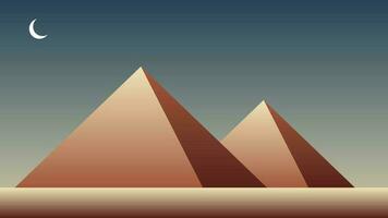 illustration of a pyramid in flat design vector