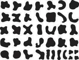 random fluid shape set design vector