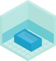 vector ilustración de un baño en plano diseño