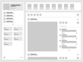 ui layout design for website vector