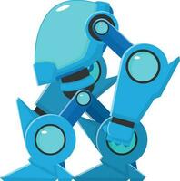 illustration of a robot in flat design vector