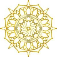 vector design of a mandala with gold texture