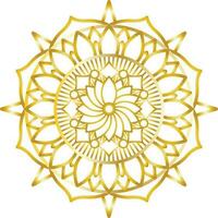 vector design of a mandala with gold texture