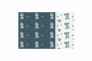 cute bear pattern background vector