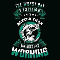 Vector Fishing T-shirt design Template