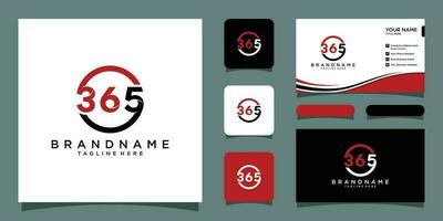 365 number letter logo icon designs vector Premium Vector