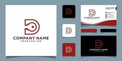 Initial letter D Key logo Concept, Key with Letter D, Vector Logo Design Template